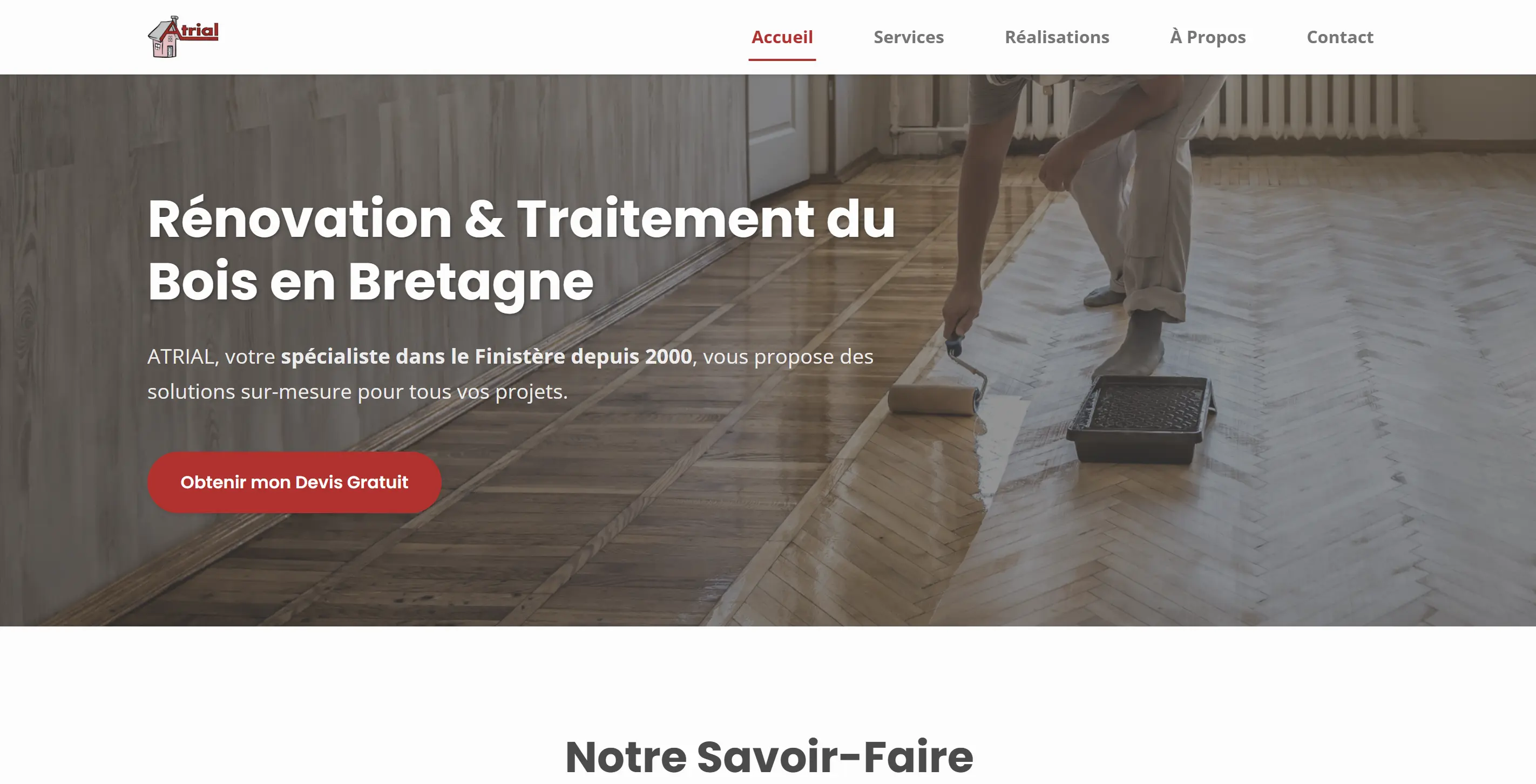 Page d'accueil de Atrial Rénovation
